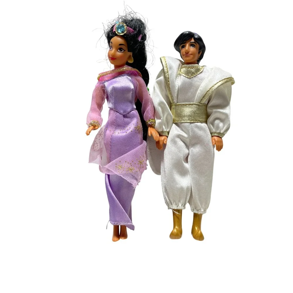 Jasmine and Aladdin Dolls Disney 6 1/2